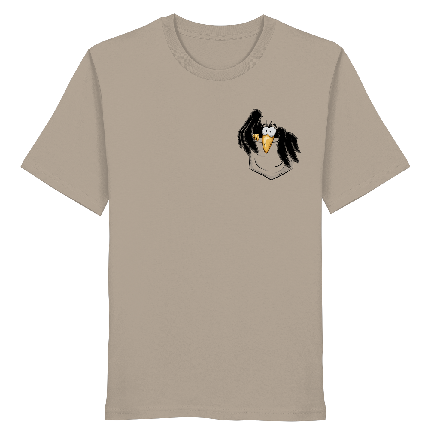 Kleiner Rabe | schwarze Krähe In Tasche - Organic Shirt