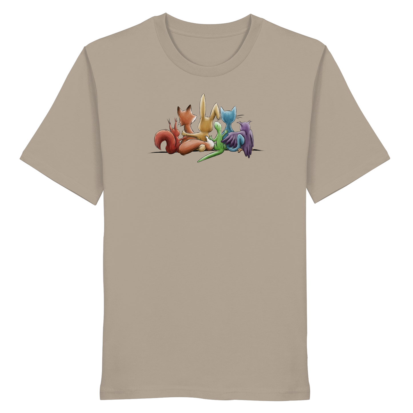 Regenbogen Tiere für Freundschaft, Toleranz und Vielfalt - Organic Shirt