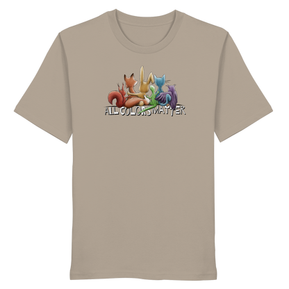 All Colors Matter! Regenbogen Tiere für Vielfalt - Organic Shirt