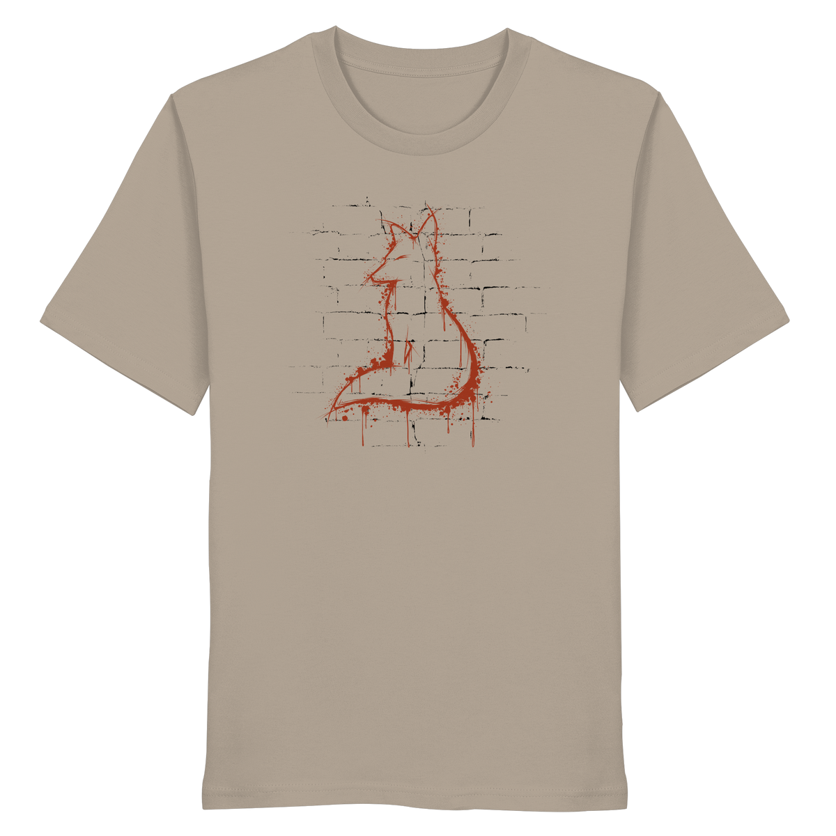 Street Art Fuchs Silhouette - Organic Shirt