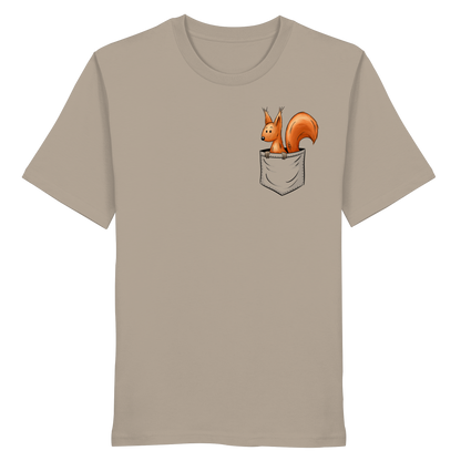 Lässiges Eichhörnchen In Tasche - Organic Shirt