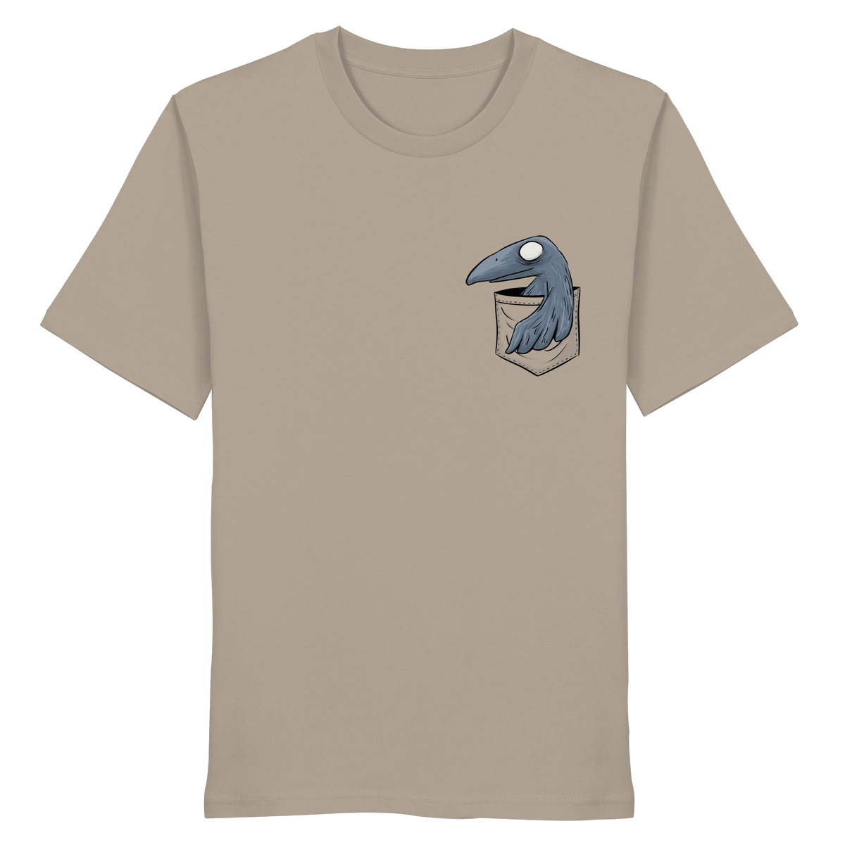 Grufti Rabe Krähe in der Tasche - Organic Shirt