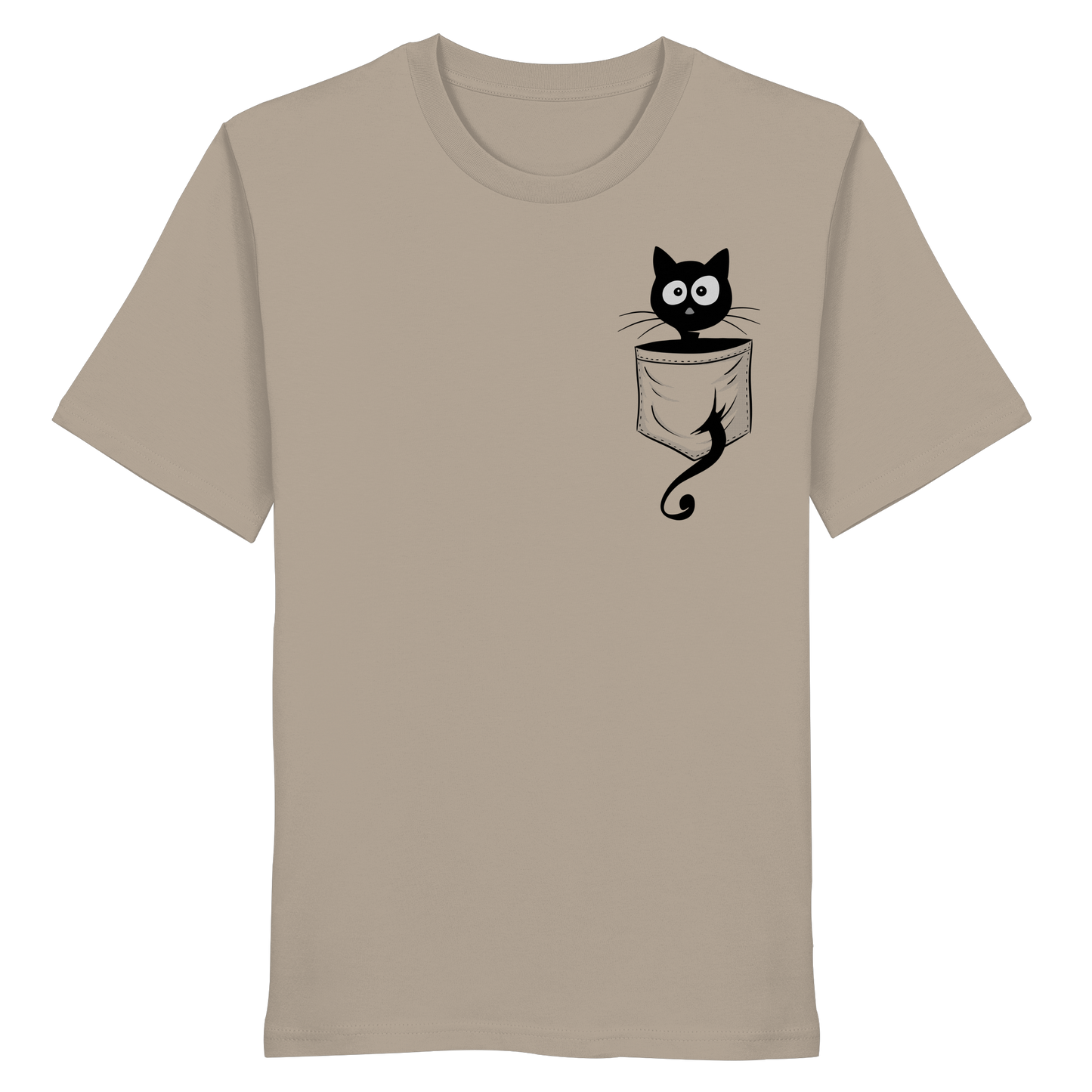 Schwarze Katze in der Tasche - Organic Shirt