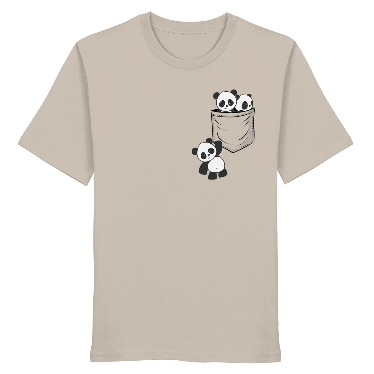 Kawaii Pandas in der Tasche - Organic Shirt