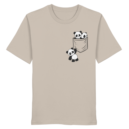 Kawaii Pandas in der Tasche - Organic Shirt