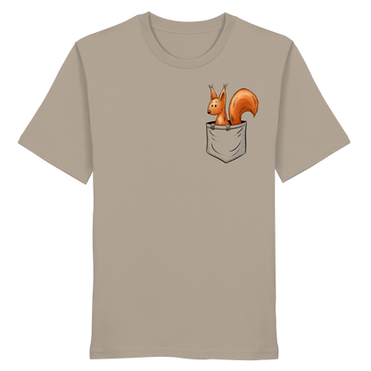 Lässiges Eichhörnchen In Tasche - Organic Shirt
