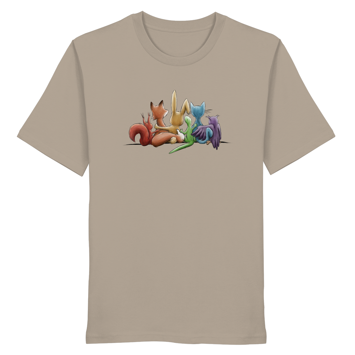 Regenbogen Tiere für Freundschaft, Toleranz und Vielfalt - Organic Shirt