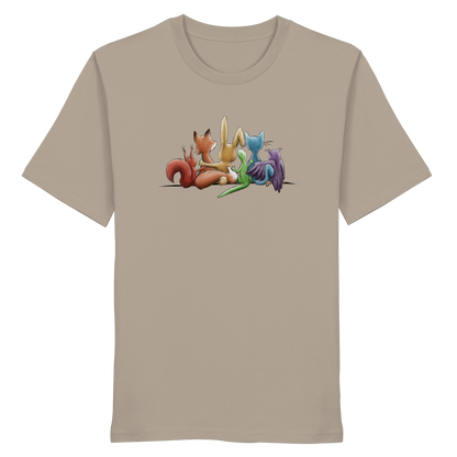 Regenbogen Tiere für Freundschaft, Toleranz und Vielfalt - Organic Shirt