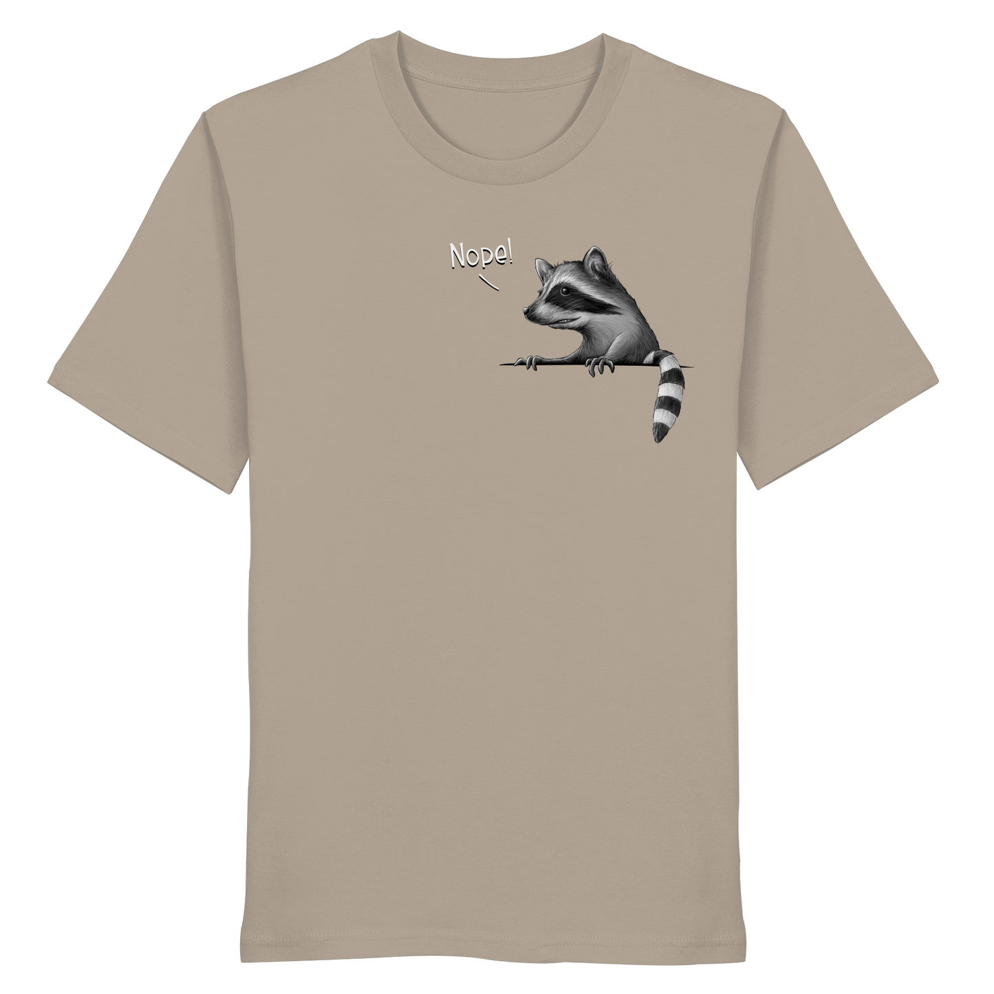 Nope! Frecher verwegener Waschbär - Organic Shirt