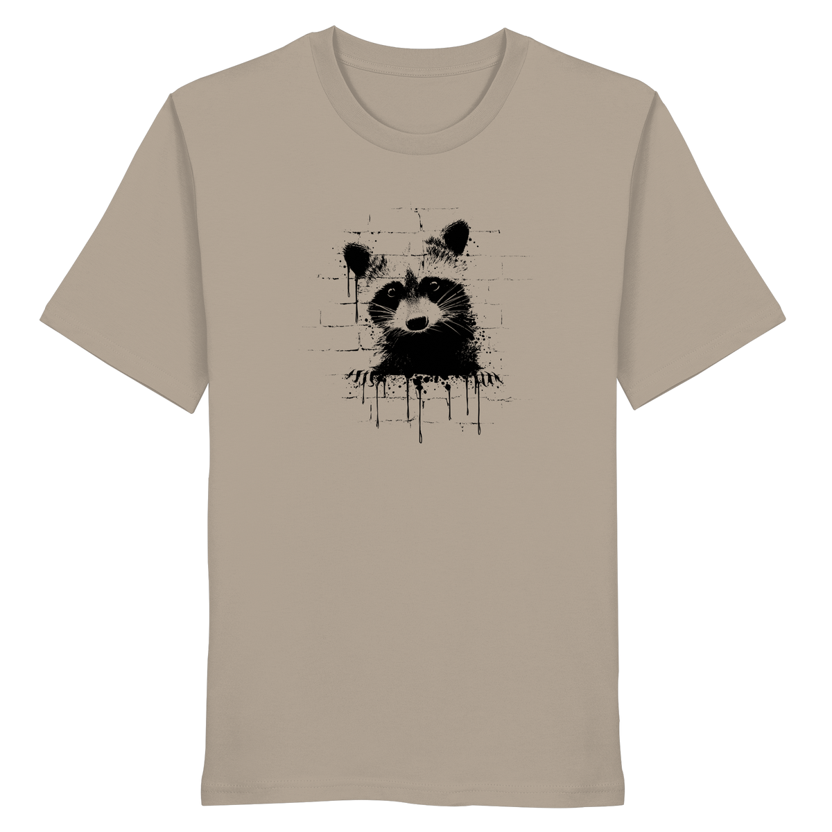 Funky Street Art Waschbär - Organic Shirt