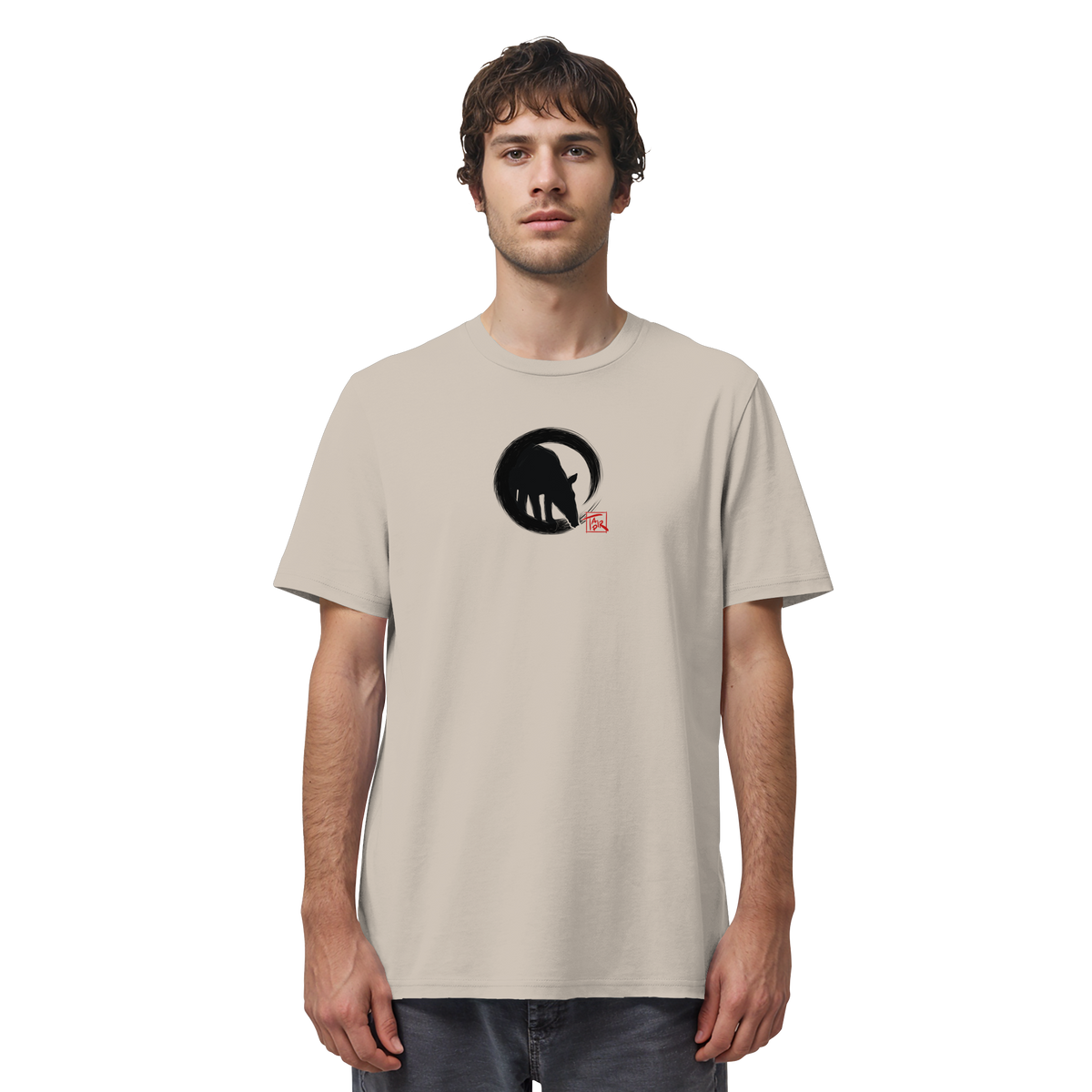 Zen Tapir im japanischen Enso Kreis - Organic Shirt
