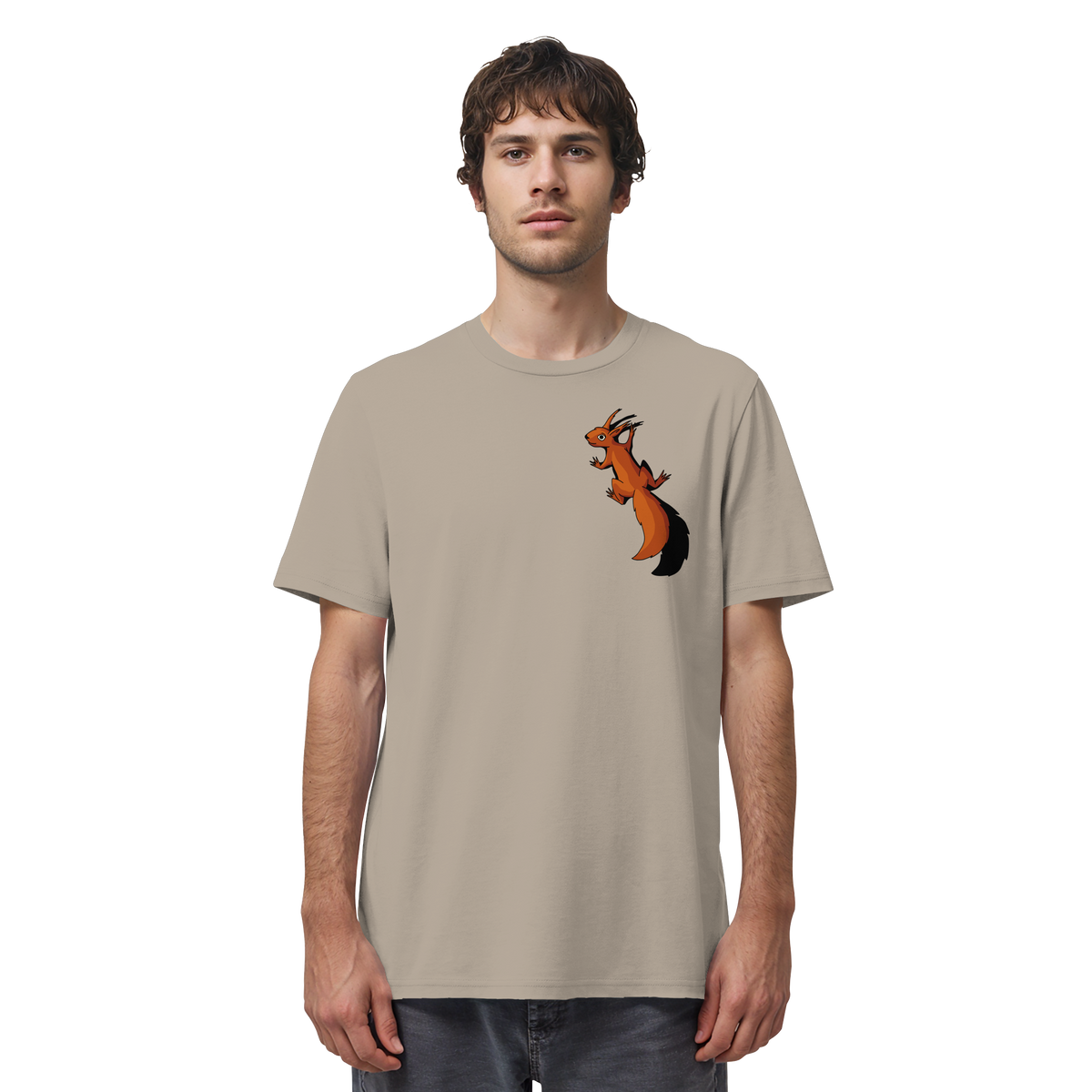 Süßes Eichhörnchen klettert - Organic Shirt