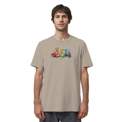 Regenbogen Tiere für Freundschaft, Toleranz und Vielfalt - Organic Shirt