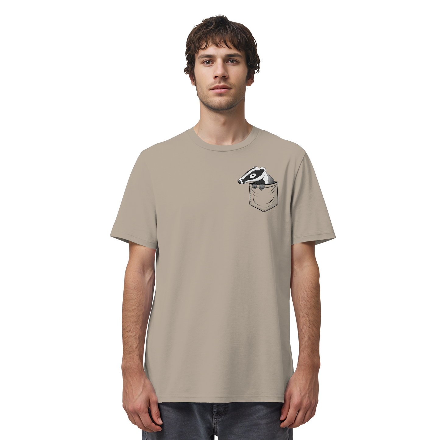 Lustig gemütlicher Dachs In der Tasche - Organic Shirt