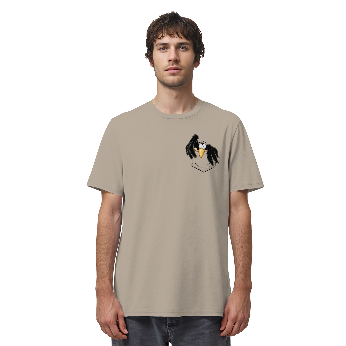 Kleiner Rabe | schwarze Krähe In Tasche - Organic Shirt