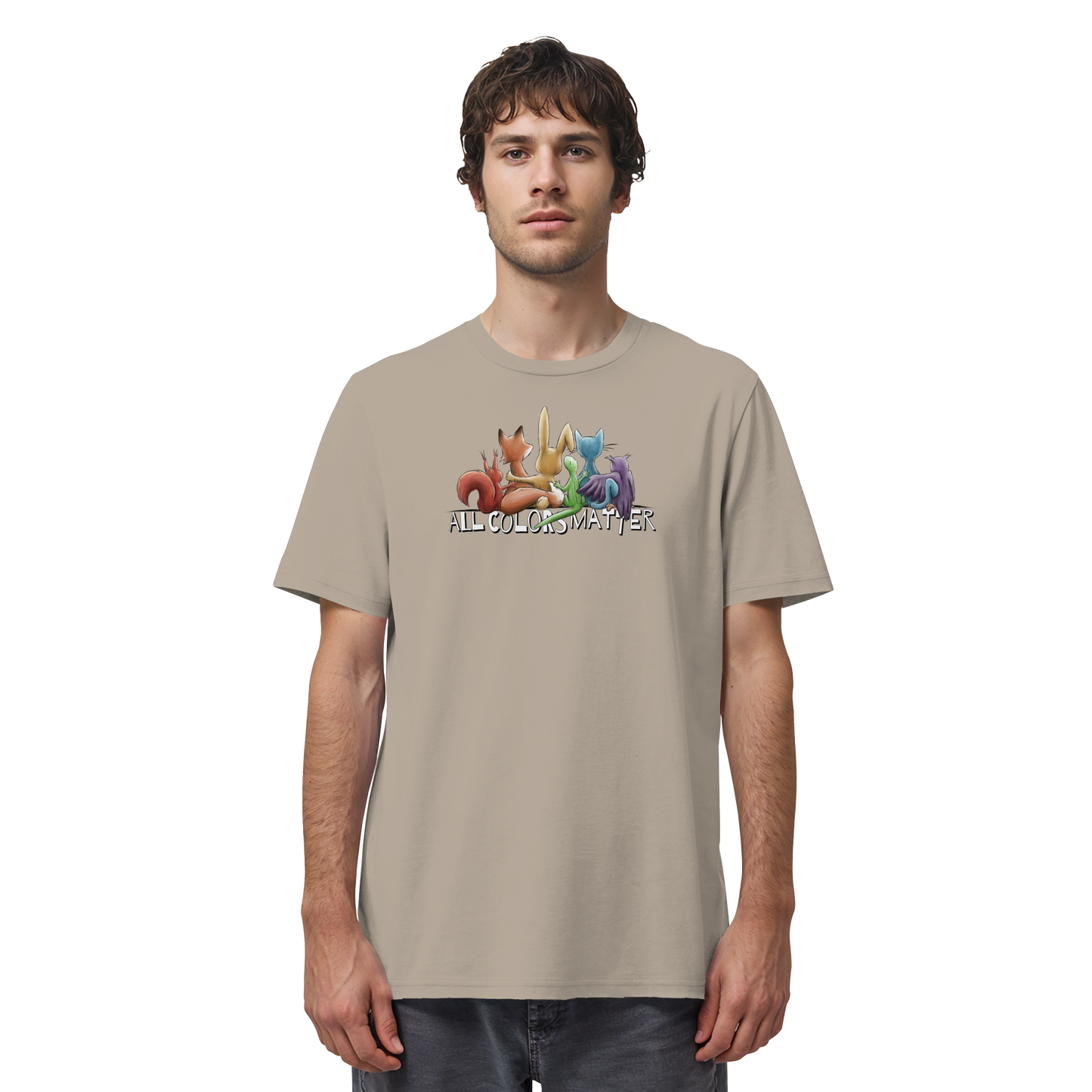 All Colors Matter! Regenbogen Tiere für Vielfalt - Organic Shirt