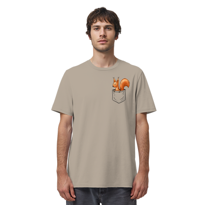 Lässiges Eichhörnchen In Tasche - Organic Shirt
