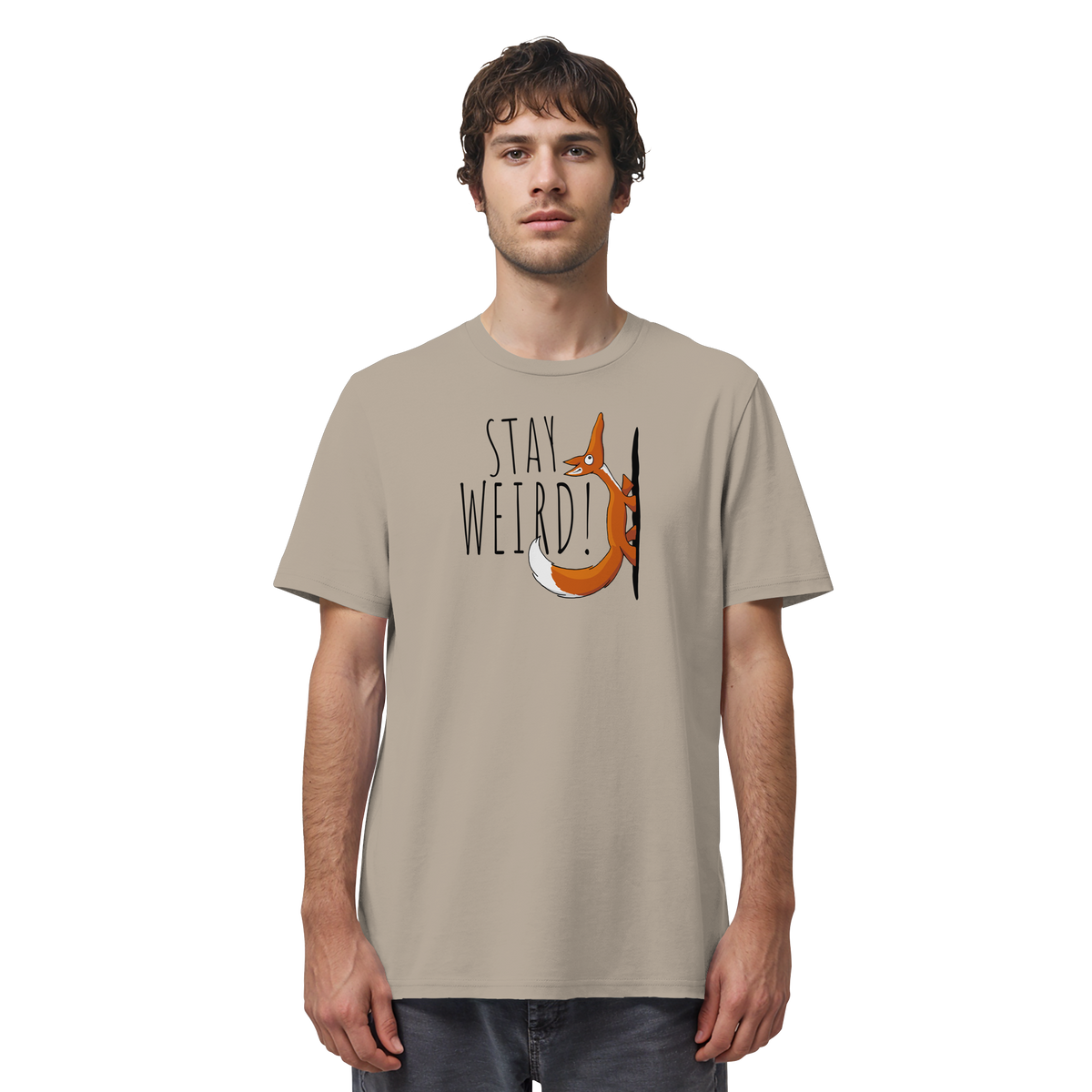 Stay Weird! Schräger Fuchs - Organic Shirt