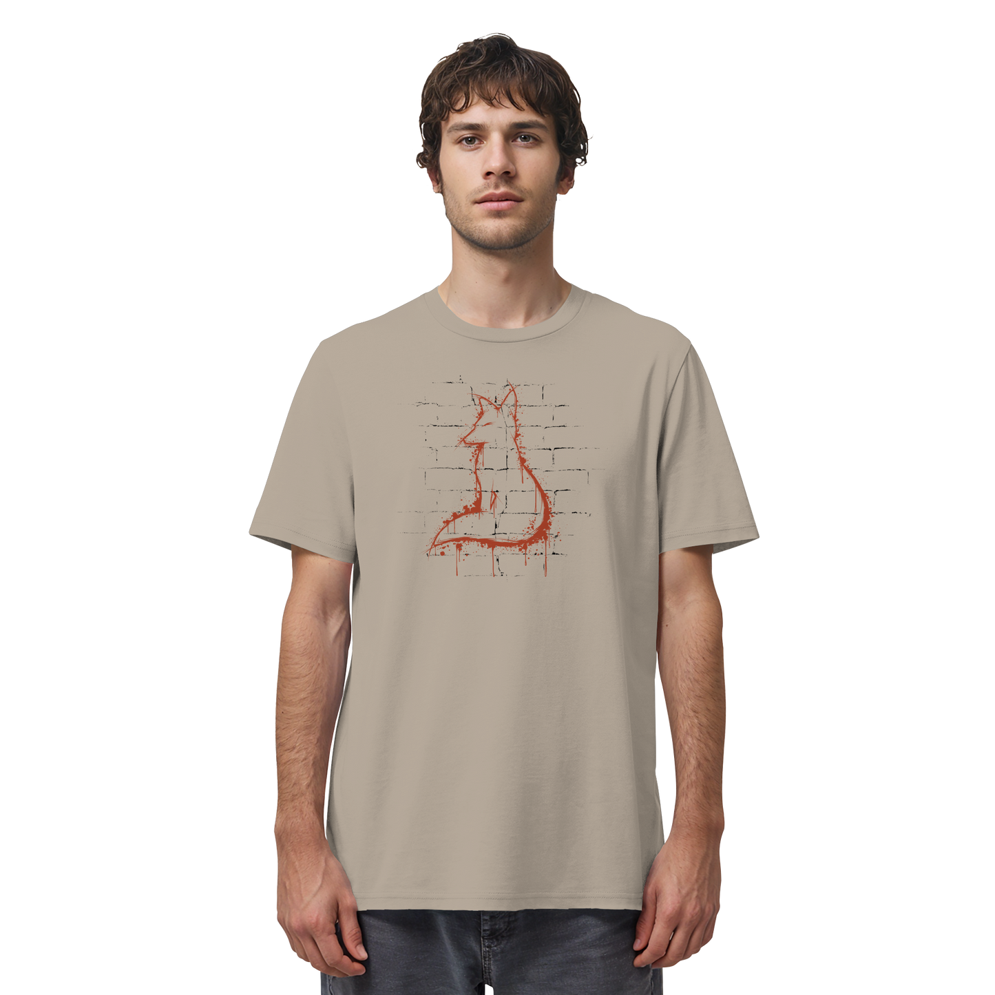 Street Art Fuchs Silhouette - Organic Shirt