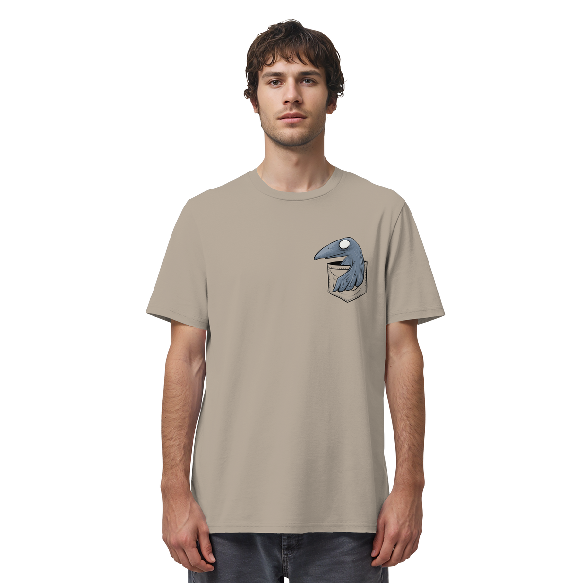 Grufti Rabe Krähe in der Tasche - Organic Shirt