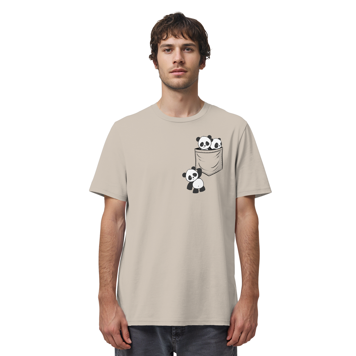 Kawaii Pandas in der Tasche - Organic Shirt