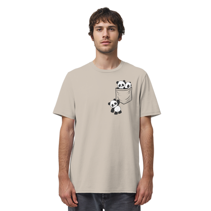 Kawaii Pandas in der Tasche - Organic Shirt