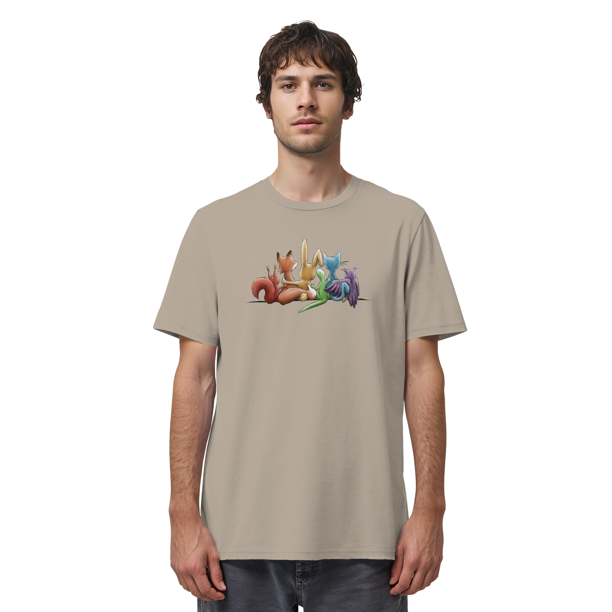 Regenbogen Tiere für Freundschaft, Toleranz und Vielfalt - Organic Shirt
