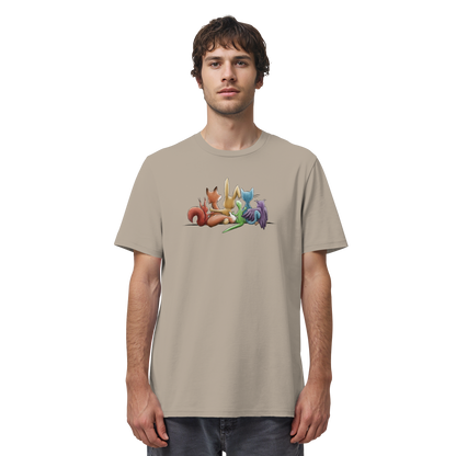 Regenbogen Tiere für Freundschaft, Toleranz und Vielfalt - Organic Shirt