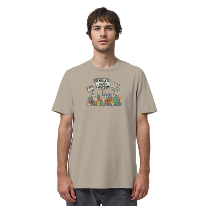 Demo-Katzen gegen Faschismus und für Vielfalt - Organic Shirt