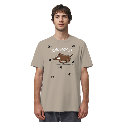 Sauwild wilde Sau | Wildschwein Keiler - Organic Shirt