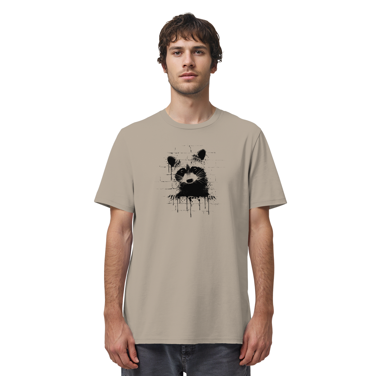 Funky Street Art Waschbär - Organic Shirt
