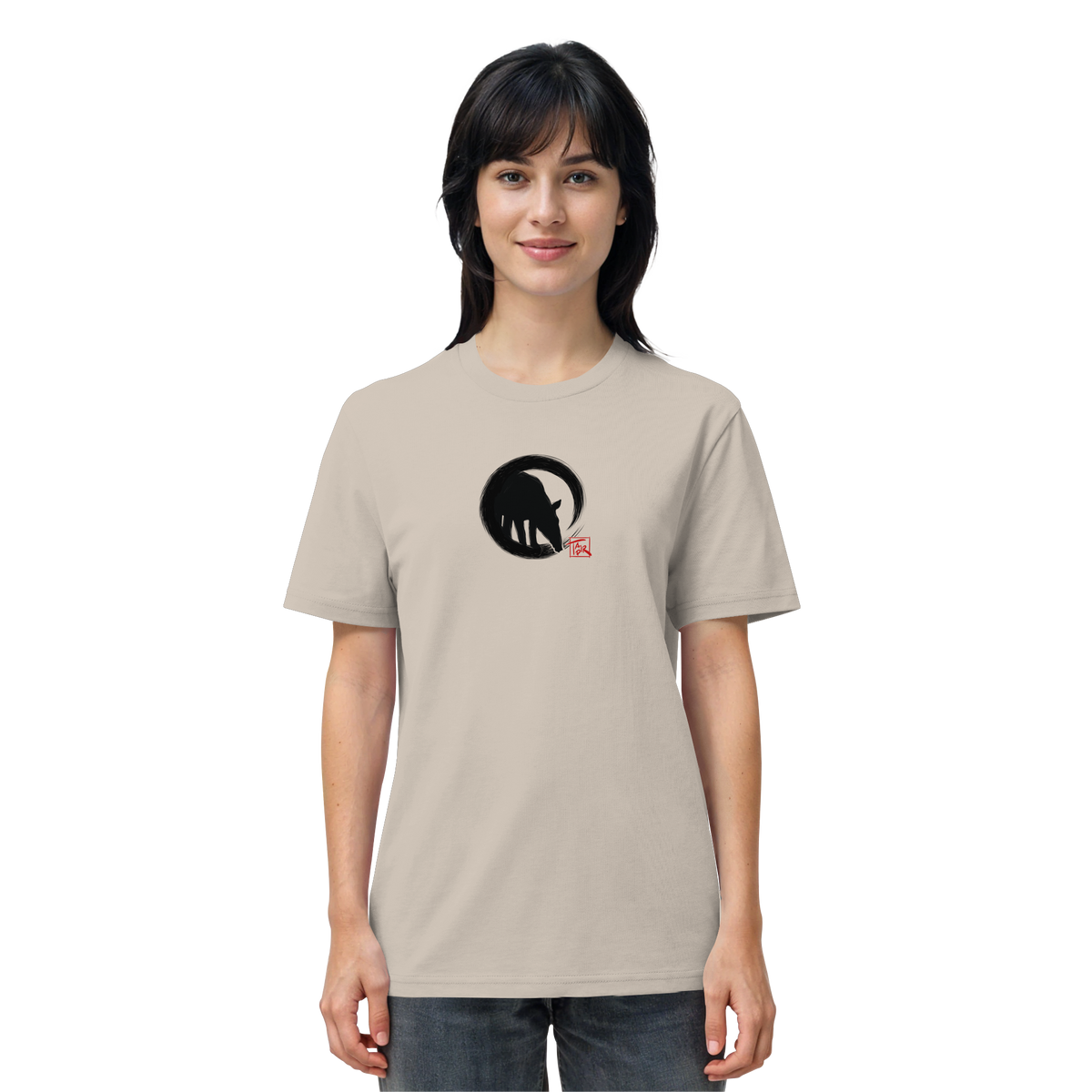 Zen Tapir im japanischen Enso Kreis - Organic Shirt