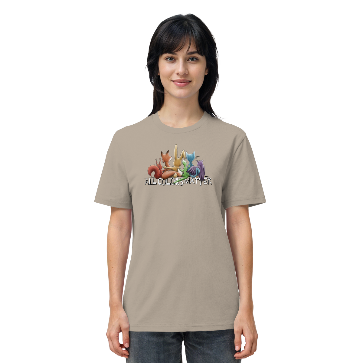 All Colors Matter! Regenbogen Tiere für Vielfalt - Organic Shirt