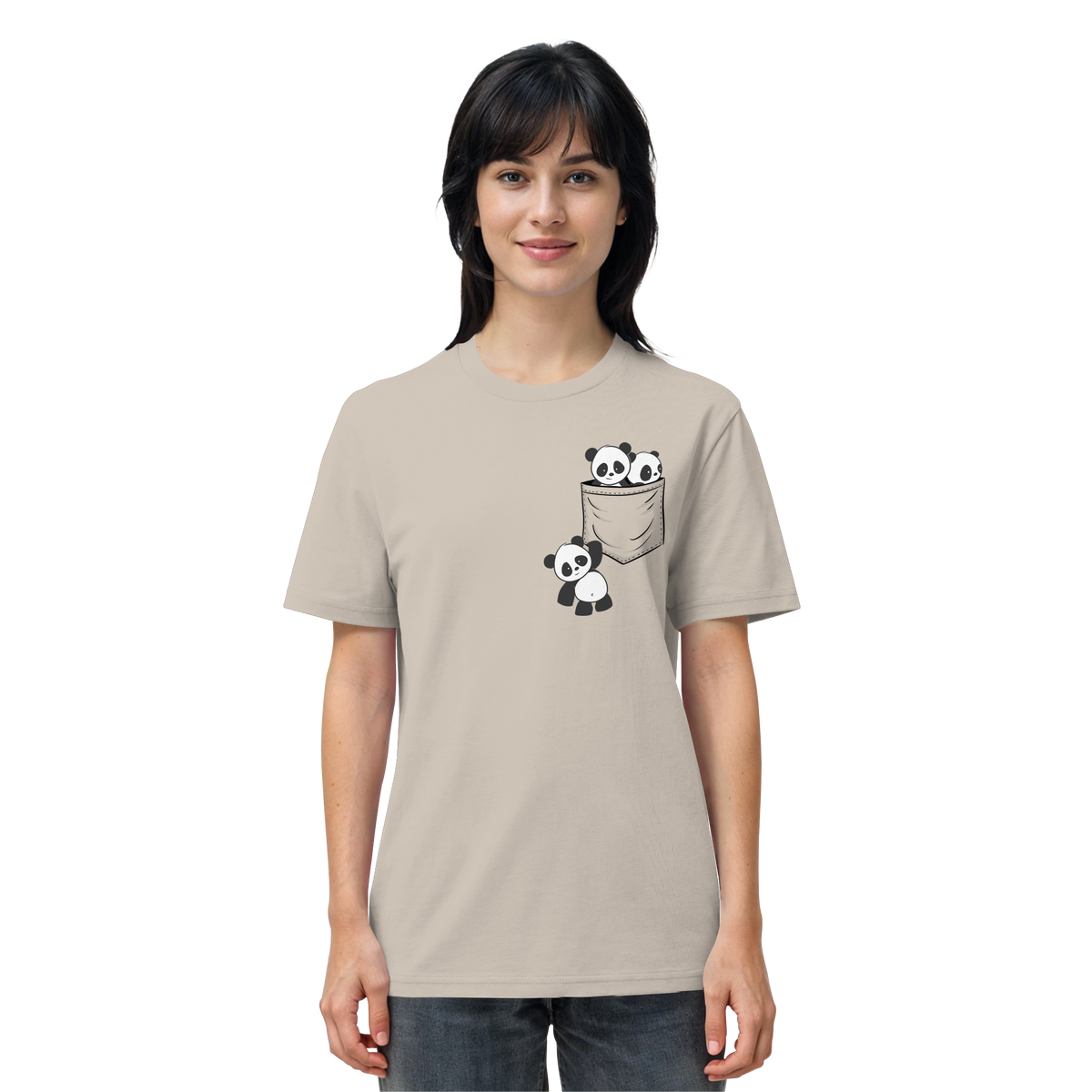 Kawaii Pandas in der Tasche - Organic Shirt
