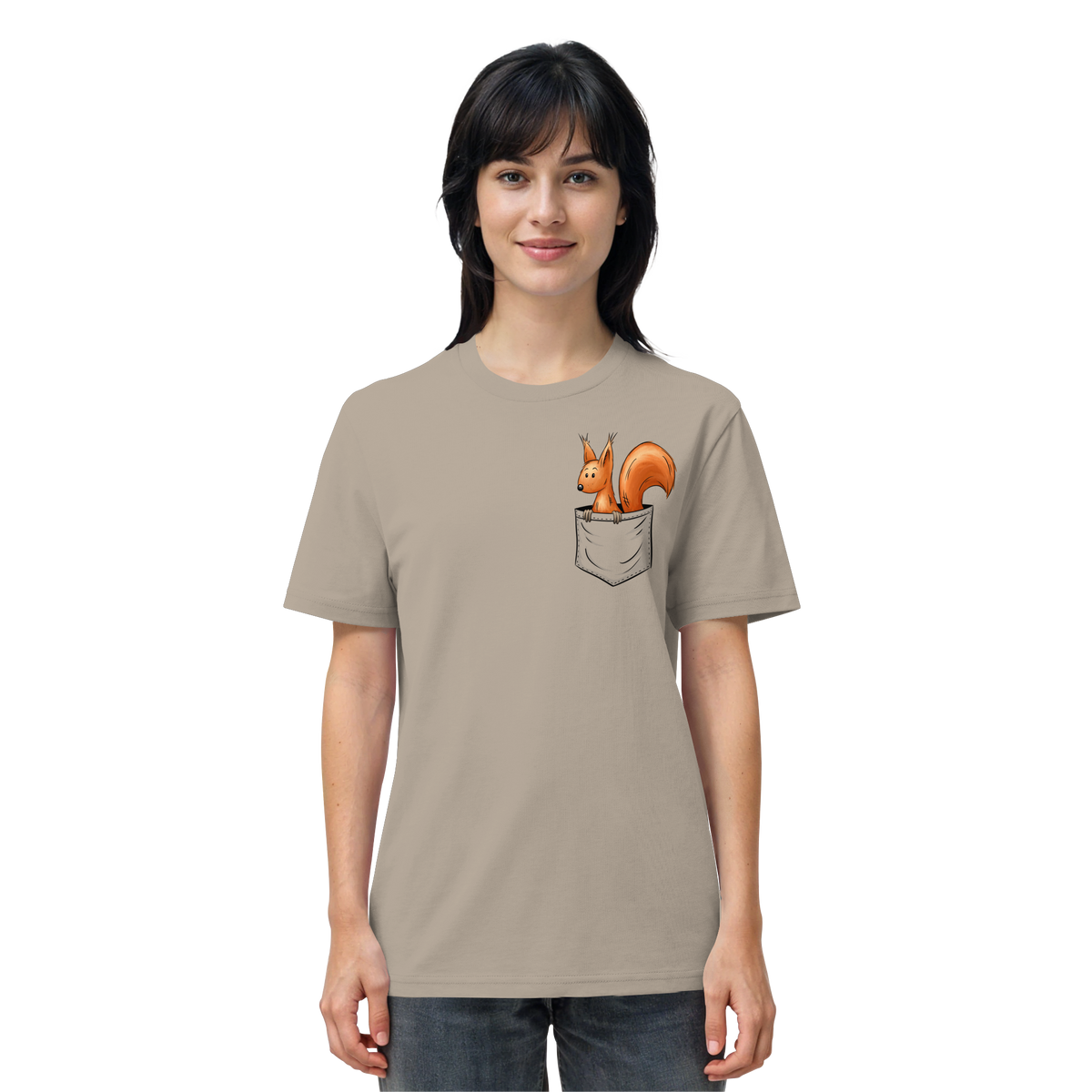 Lässiges Eichhörnchen In Tasche - Organic Shirt