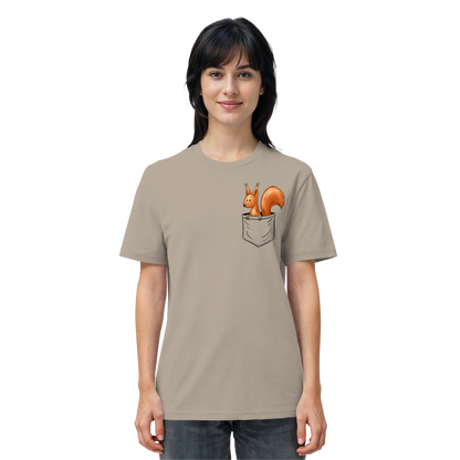 Lässiges Eichhörnchen In Tasche - Organic Shirt