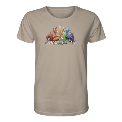 All Colors Matter! Regenbogen Tiere für Vielfalt - Organic Shirt