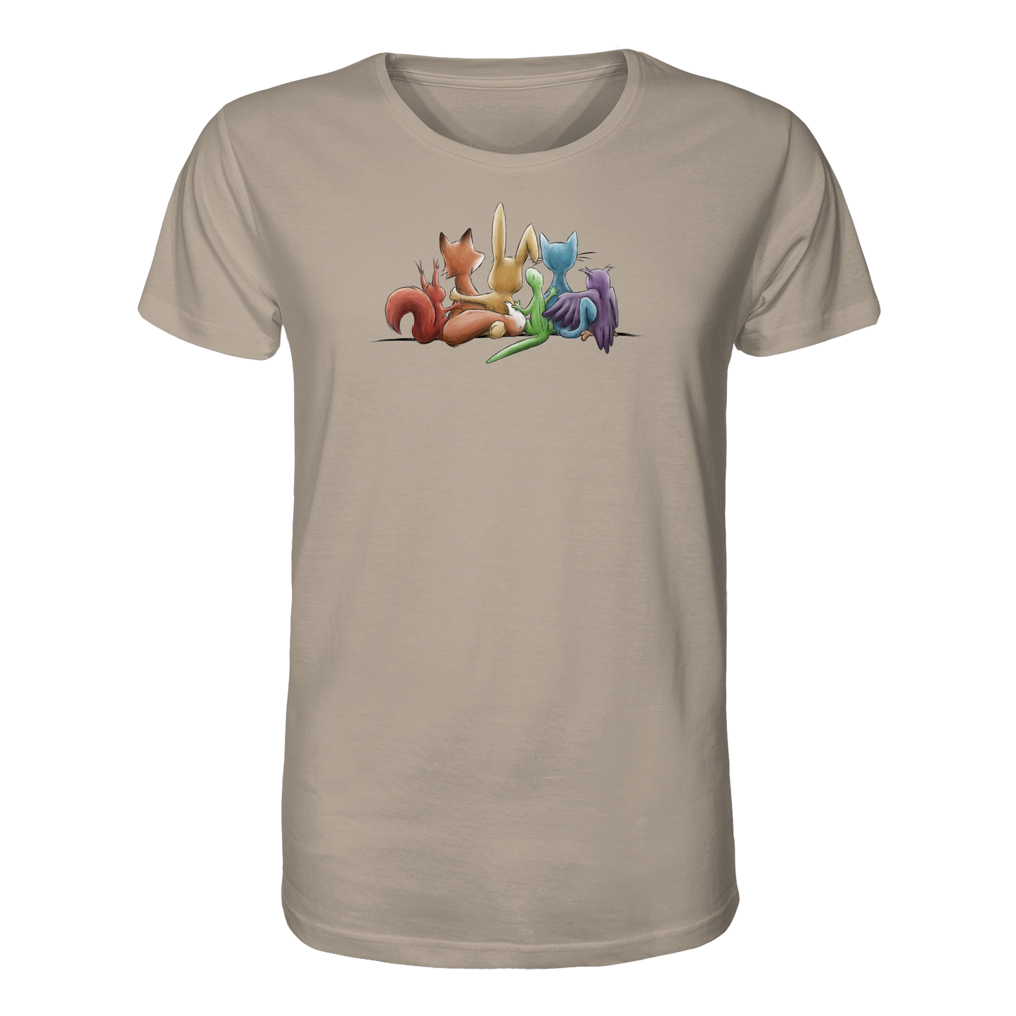 Regenbogen Tiere für Freundschaft, Toleranz und Vielfalt - Organic Shirt