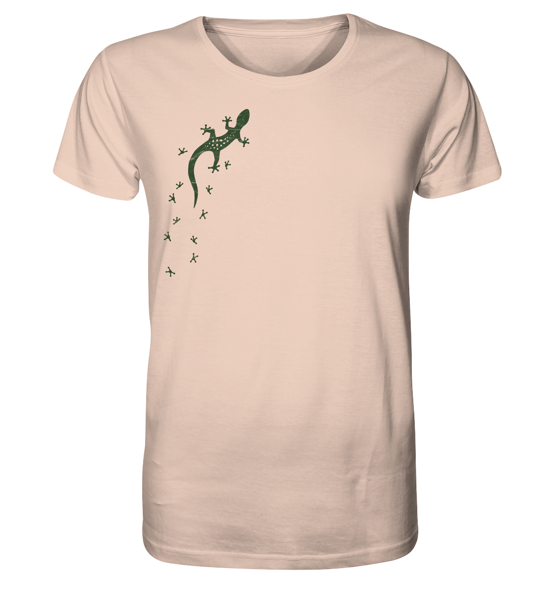 Gecko Eidechse Silhouette dunkel - Organic Shirt