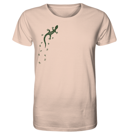 Gecko Eidechse Silhouette dunkel - Organic Shirt