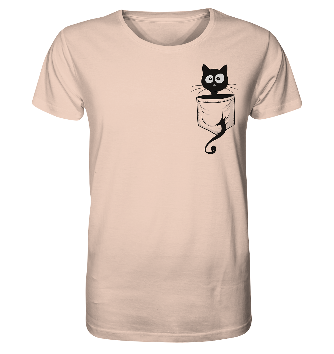 Schwarze Katze in der Tasche - Organic Shirt