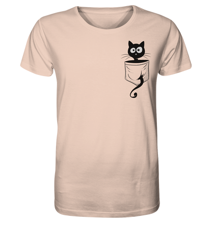 Schwarze Katze in der Tasche - Organic Shirt