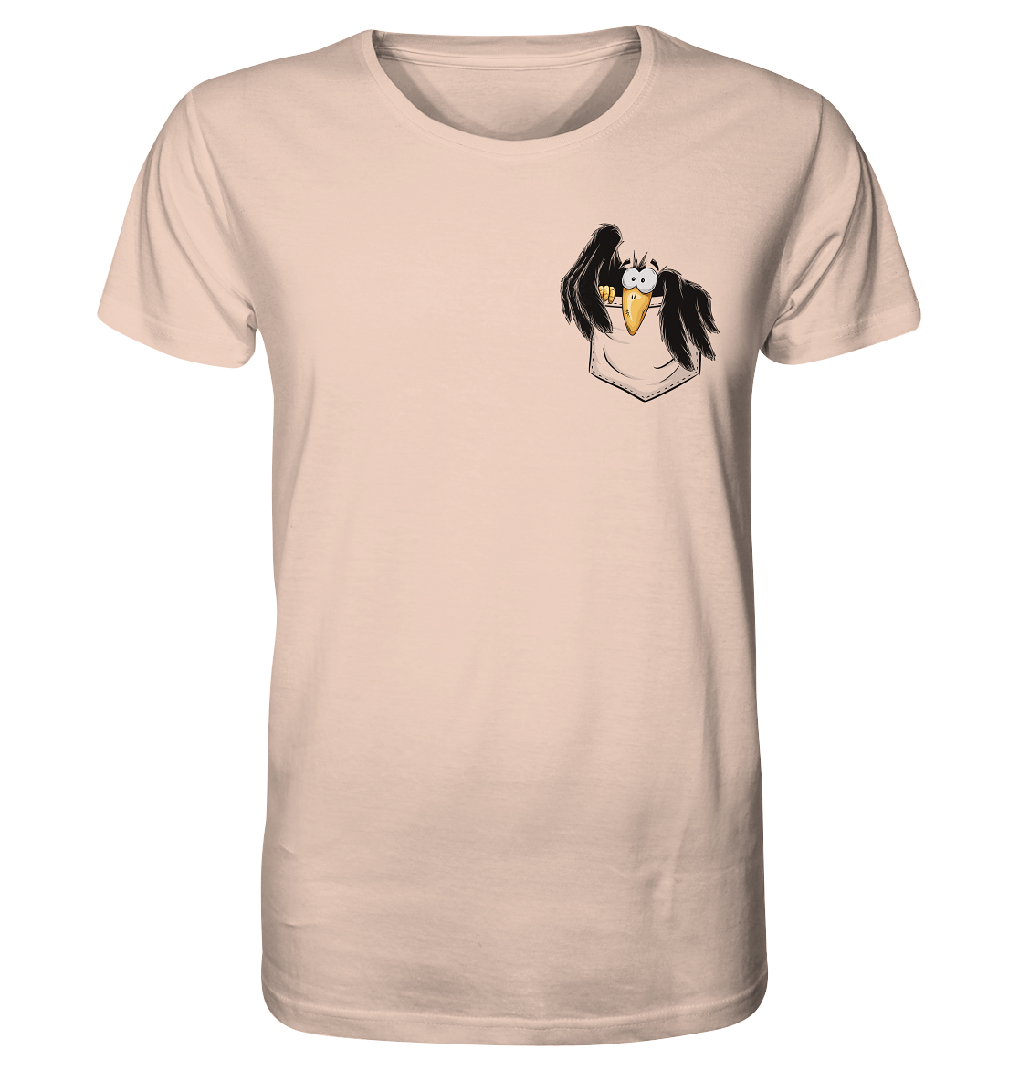 Kleiner Rabe | schwarze Krähe In Tasche - Organic Shirt
