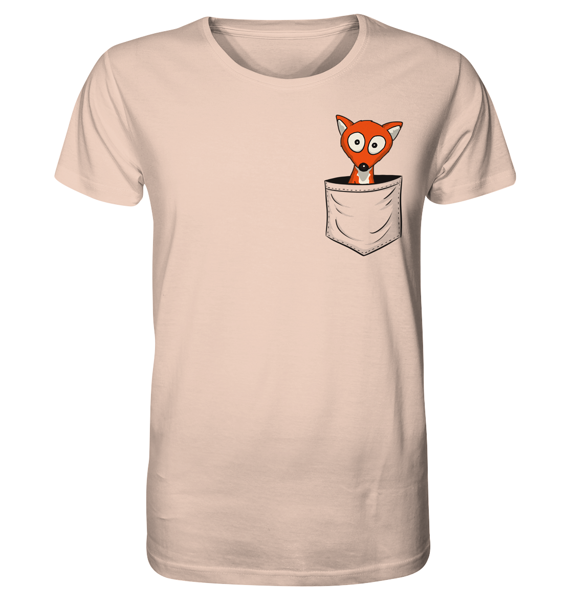 Fuchs in der Brusttasche | Taschen-Fuchs - Organic Shirt