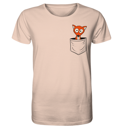 Fuchs in der Brusttasche | Taschen-Fuchs - Organic Shirt