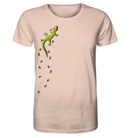 Kletternder Gecko mit Spuren - Organic Shirt