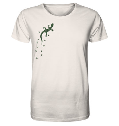 Gecko Eidechse Silhouette dunkel - Organic Shirt