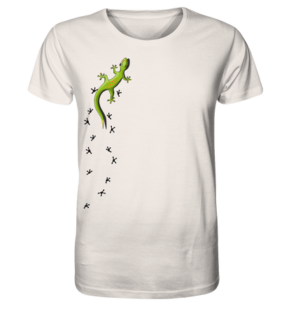 Kletternder Gecko mit Spuren - Organic Shirt