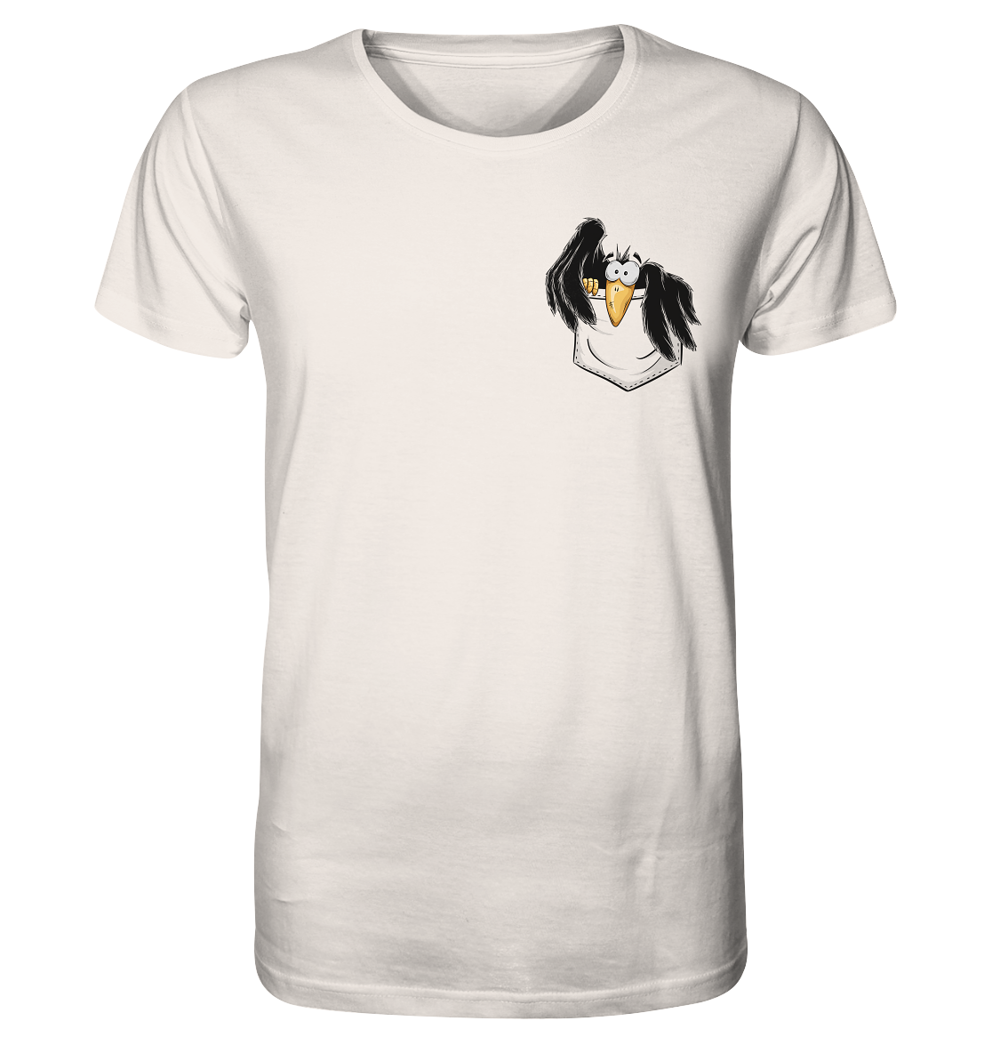 Kleiner Rabe | schwarze Krähe In Tasche - Organic Shirt