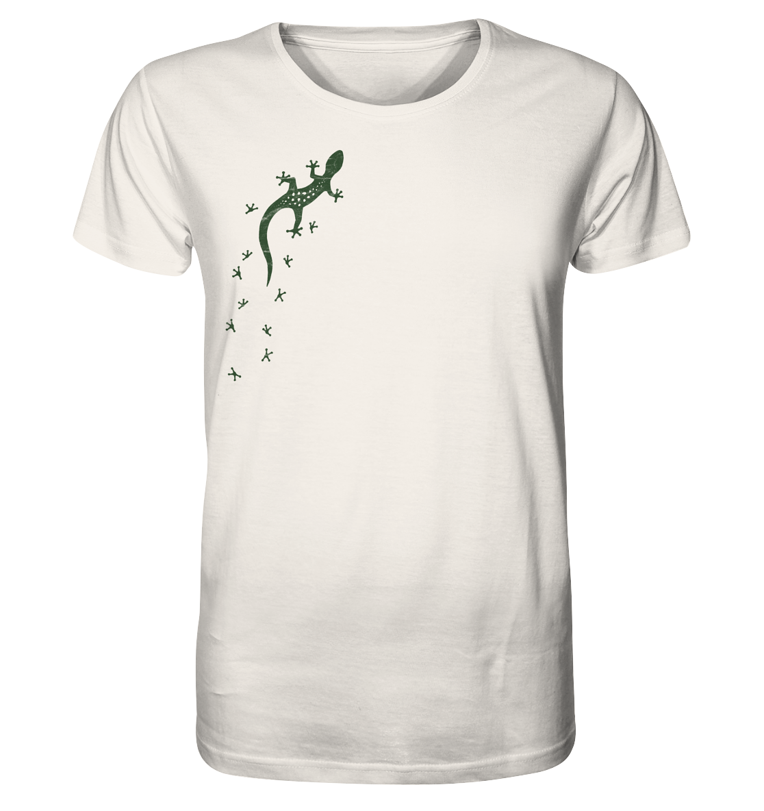 Gecko Eidechse Silhouette dunkel - Organic Shirt
